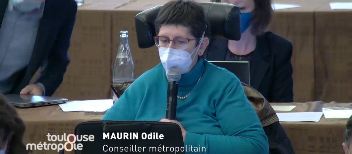 Odile Maurin lors du conseil métropolitain du 4 février 2021